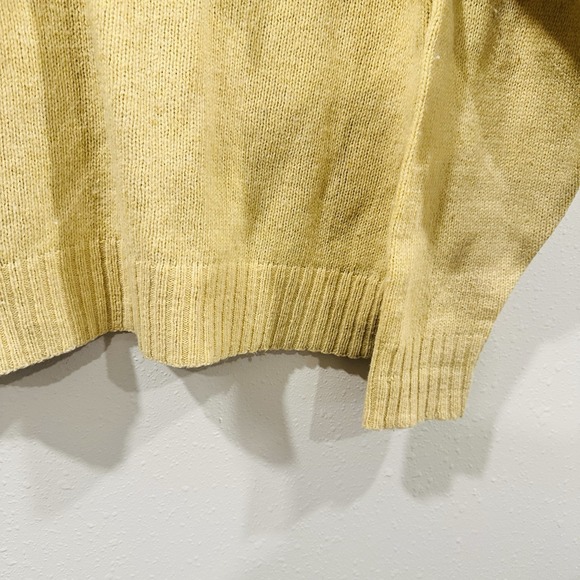 VTG Robert Bruce Men Yellow Crew Neck Long Sleeve Knit Sweater L USA Classic - Picture 6 of 13